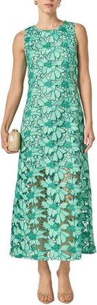 English Factory Floral Embroidered Sleeveless Maxi Dress in Kelly Green at Nordstrom, Size X-Small