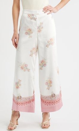 Kobi Halperin Zoe Border Print Pants in Quartz Multi at Nordstrom, Size Xx-Large