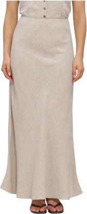 Moss Copenhagen Dames, Rokken, Beige, Maat: XL