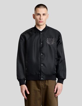 Lyle & Scott Lyle And Scott Mens Embroidered Crest Varsity Jacket - Black - Size: 40/Regular