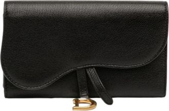 Dior Pre-owned Leren Portemonnee - Dames - Vintage Accessoires - Zwart - ONE Size - Leer - Vintage