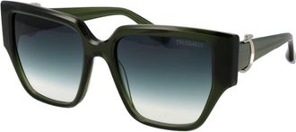 Trussardi Olive Acetate Womens Sunglasses