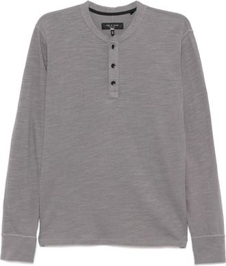 Rag & Bone Camicia Classic Flame Henley - Grigio