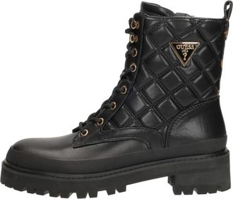Guess Badae 2 Gewatteerde Combatlaars - Dames - Veterlaarzen - Zwart - 39 EU - Leer - Schoenen