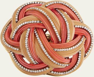 Silvia Furmanovich 18K Yellow Gold Ring with Bamboo and Brown Diamonds