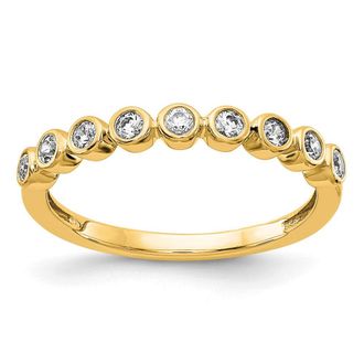 Diamond2Deal 14k Gold Lab Grown Diamond Wedding Band Ring 1/4Ct Clarity- VS Color- G-H