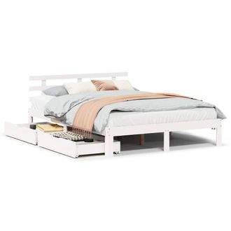 Berkfield Home Bed Frame with Drawers without Mattress White 160x200 cm