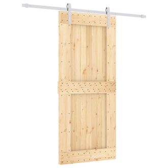 vidaXL Puerta Corredera Natural Y Blanco 90 X 210 Cm Vidaxl