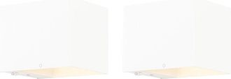 QAZQA Appliques joris - Moderno - Alluminio,Acciaio,Plastico - Bianco - Quadrato (non sostituibile) led Max. 1 x 4 Watt - Qazqa