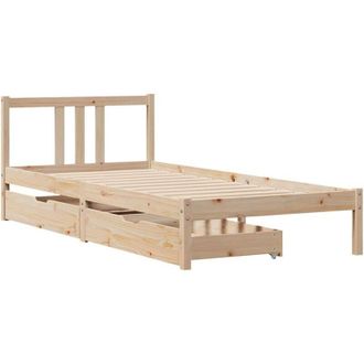 vidaXL Vidaxl - Estructura De Cama Sin Colch&oacute;n Madera Maciza De Pino 90x190 Cm