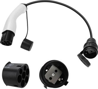 OEM Adaptador Tipo 2 A Schuko 16a 0,6m Carga F&aacute;cil En Estaciones De Carga/wallboxes De 230 V, Ip55 Para Bicicletas El&eacute;ctricas, Patinetes El&eacute;ctricos Y Moto