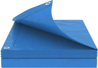 vidaXL Lona Con Ojales Azul 6 X 10 M 90 Gsm Pe Vidaxl