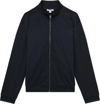 Reiss Aksel Wave Jacquard Zip Top