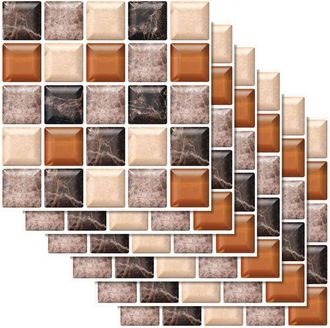 OEM Sticker Carrelage - 20x20 Cm - Autoadhesivo Impermeable Oleofobo - Para Cocina Y Ba&ntilde;o - Pack De 30