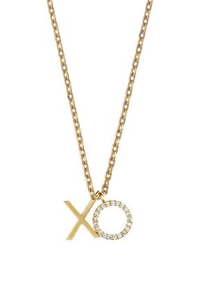 Estella Bartlett Positive Vibes Pendant Necklace in Gold at Nordstrom