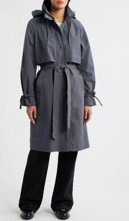 Bernardo Cotton Blend Trench Coat in Slate at Nordstrom Rack, Size X-Large