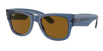 Ray-Ban RB0840SF Mega Wayfarer Asian Fit 668073 Mens Sunglasses Blue Size 52