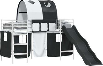 vidaXL Estructura De Litera Para Ni&ntilde;os Y Negro 74,5 X 190 Cm Metal Vidaxl