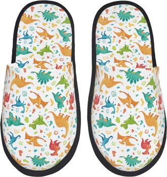 Generic Dinosaur Women Men House Slippers Cosy Slippers Warm Shoes For Outdoor Bedroom Indoor L