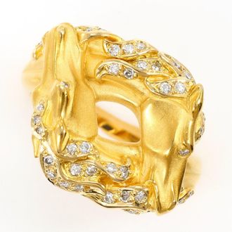 C&A Yellow Gold Yellow Gold (18K) Band Ring (Pre-Owned)