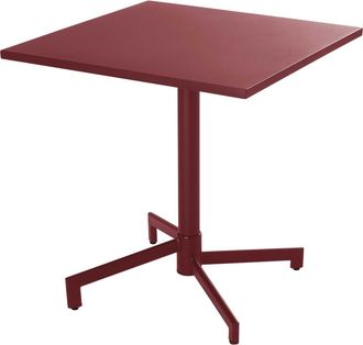 Oviala Mesa cuadrada de jard&iacute;n tipo bistr&oacute; con tapa plegable morada