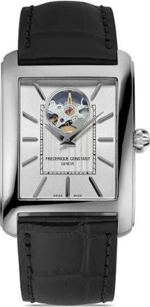 Frederique Constant Classics Carr&eacute;e Heart Beat Automatic 42.30mm - men - stainless steel/Calf Leather - One Size - Silver