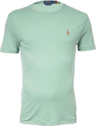Polo Ralph Lauren T-shirt met ronde hals - Heren - T-shirts - Groen - S - Katoen - Tops