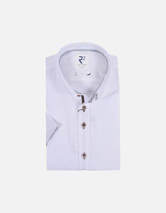 R2 Mens R2 Cut Away Short Sleeve Shirt White - Size: 48