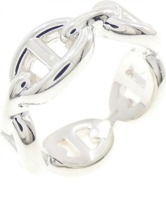 Herm&egrave;s Silver Silver 925 Band Ring (Pre-Owned)