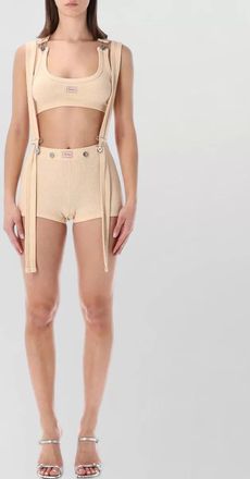 Jean Paul Gaultier cotton rib shorts gaultier style buckles