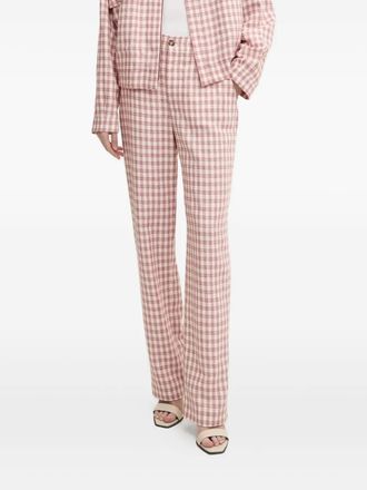 Moschino Broek met gingham ruit - Rood