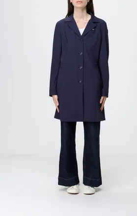 Blauer Trench Gretter in tessuto tecnico