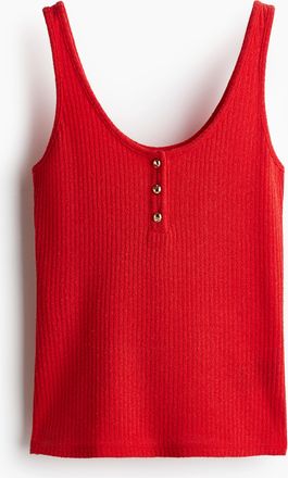 H&M Tanktop in Rippstrick - Red