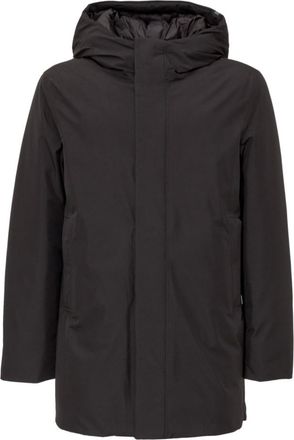 Woolrich Black Solid Hood Jacket