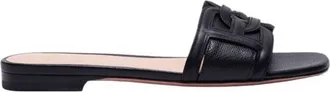 Bally Peoni B Chain Detail Leather Sandals, Brand Size 36 ( US Size 5.5 )