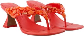 Cult Gaia Womens Abi Heel Red Lambskin