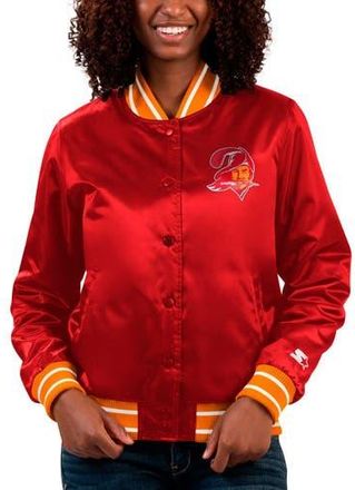 Starter Womens Starter Red Tampa Bay Buccaneers Full Count Satin Full-Snap Varsity Jacket at Nordstrom, Size Xx-Large