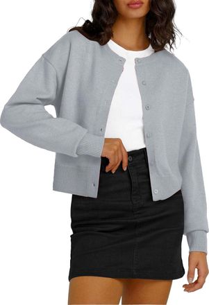 Generic Autumn Short Womens Tops Comfortable and Casual Solid Color Woolen Single Breasted Cardigan Womens Short Coat Sweater Turtleneck Top for Men Thermal (