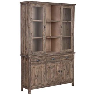Wanderlust Deco Vitrina de madera marr&oacute;n 140x40x205h cm