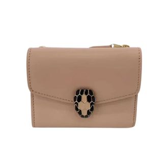 Bulgari Tweedehands leren portemonnees - Dames - Vintage Accessoires - Roze - ONE Size - Leer - Vintage