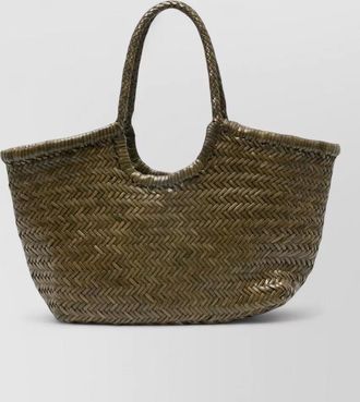 Dragon Diffusion beach bag woven design dual handles