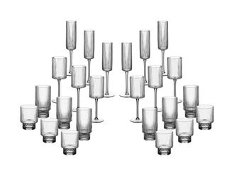 Bj&ouml;rn Borg Juego completo de vasos - 24 Piezas - Transparente