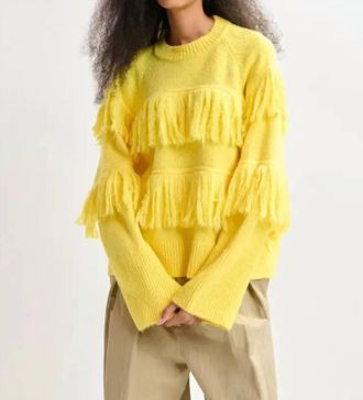 Essentiel Johns Pull Over With Fringe In Dusty Sunshine
