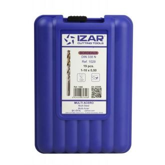 Izar Juego Brocas 1-10x0,50 Hsse+bordeaux (1029) Din338 19-uds. Pointe Bordeaux -1466- Izar