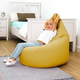 Happers Happers - Puff Butaca Polipiel Mostaza Infantil