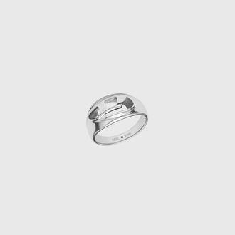 Diesel Stainless Steel Band Ring - Rings - Unisex - Silver