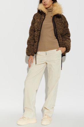 Moncler Down Jacket Dynamique, Womens, Brown