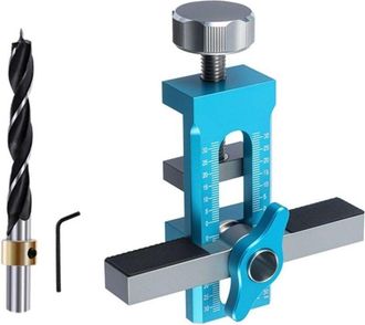 OEM Plantilla De Instalaci&oacute;n De Puertas De Gabinete De Aleaci&oacute;n De Aluminio Ajustable Con Gu&iacute;a De Perforaci&oacute;n Y Localizador De Orificios Para Gabinetes Si