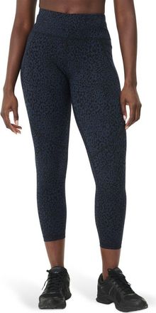Sweaty Betty Power Pocket Workout 7/8 Leggings in Blue Halftone Leopard Print at Nordstrom, Size X-Large