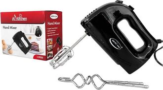 J&V Textiles 250-Watt 5 Speed Electric Hand Mixer With Whisk Attachment & Traditional Beaters
